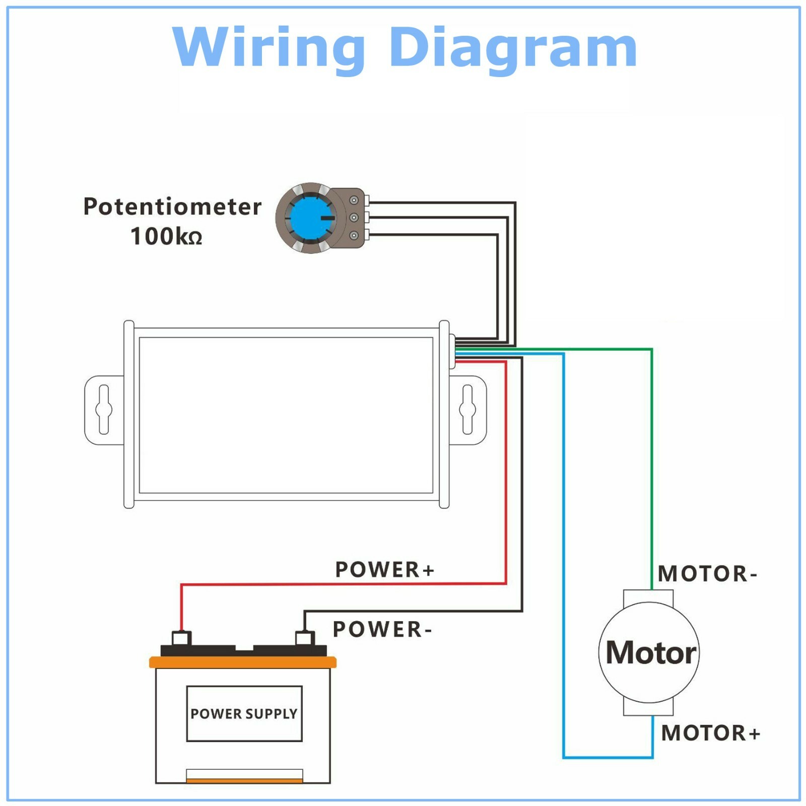 12V 24V Max 20A PWM DC Motor Stepless Variable Speed Control Controller Switch