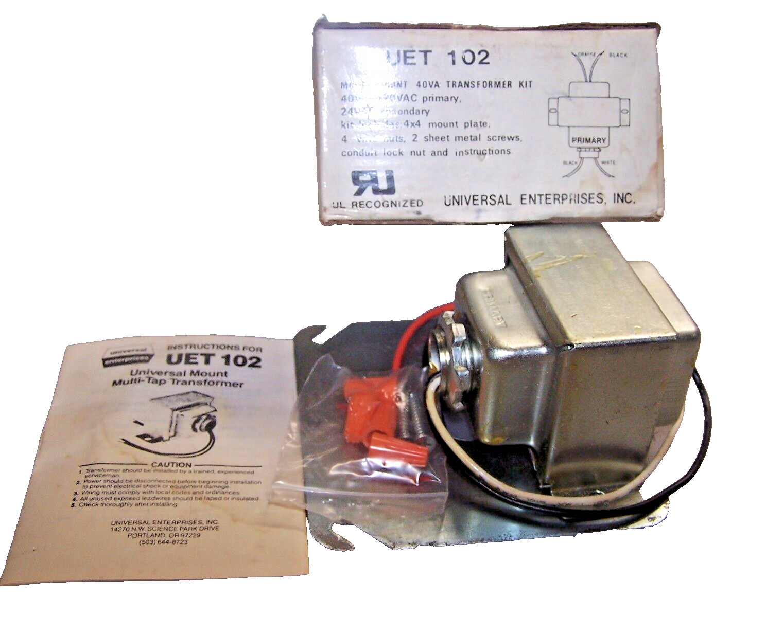 NEW UNIVERSAL ENTERPRISES MULTI-TAP TRANSFORMER 120 PRIMARY 24 VAC SEC  UET-102