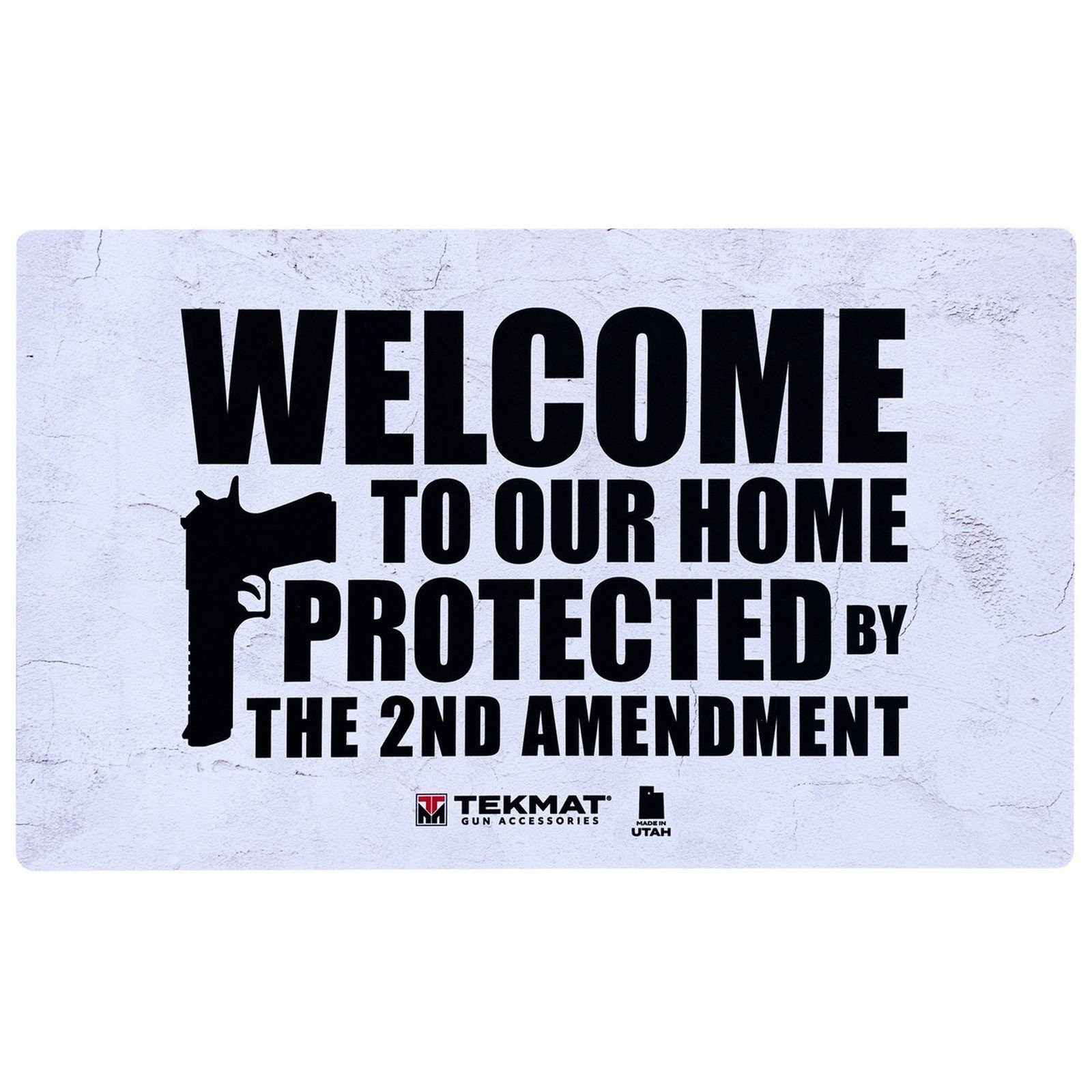 TekMat Door Mat 2nd Amendment 25" x 42" White - TEK-42-2AMENDMENT