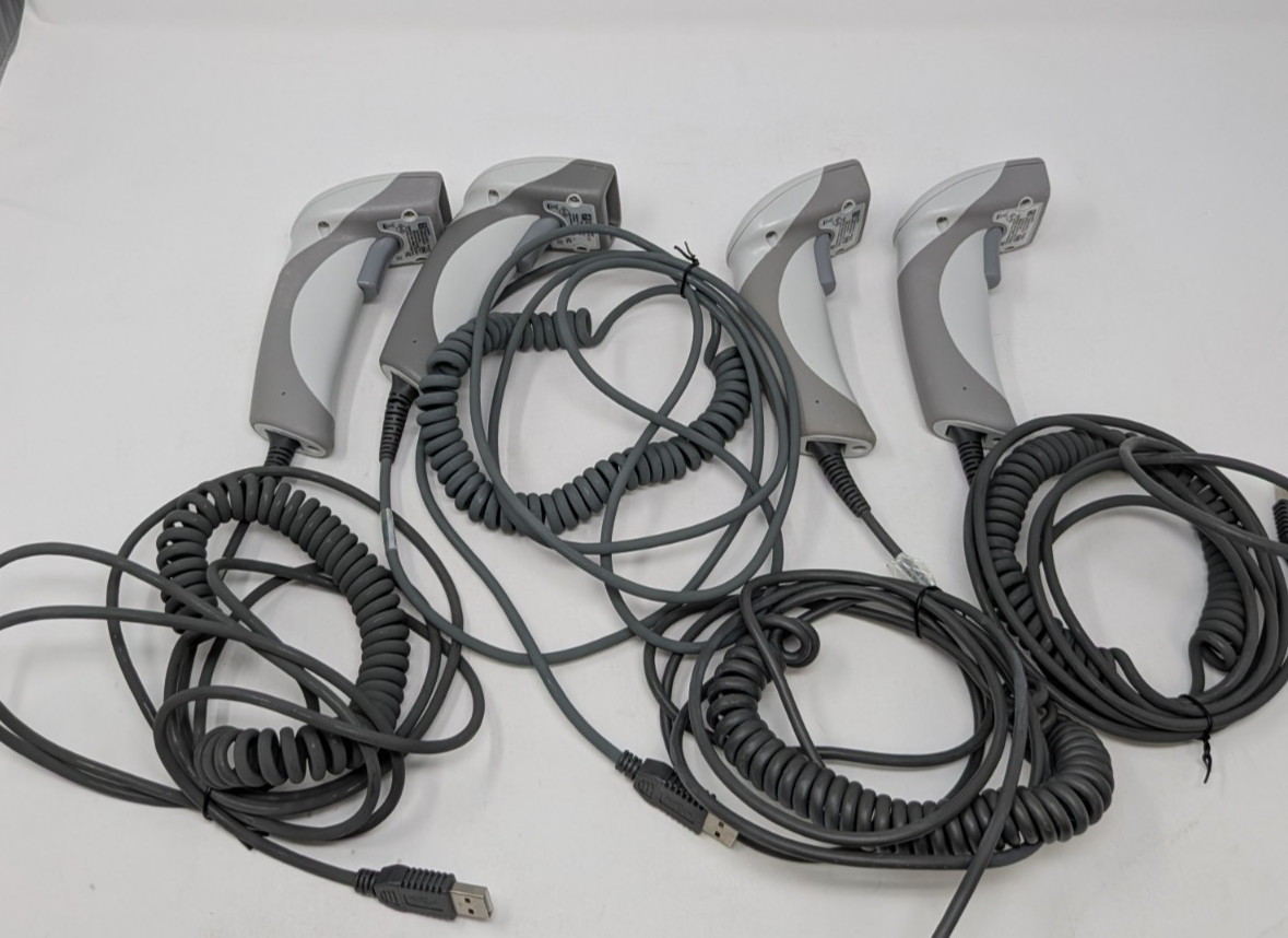 Lot of 4 Code CR1411_02 USB Barcode Scanners w/ Cables – Tested – AS IS