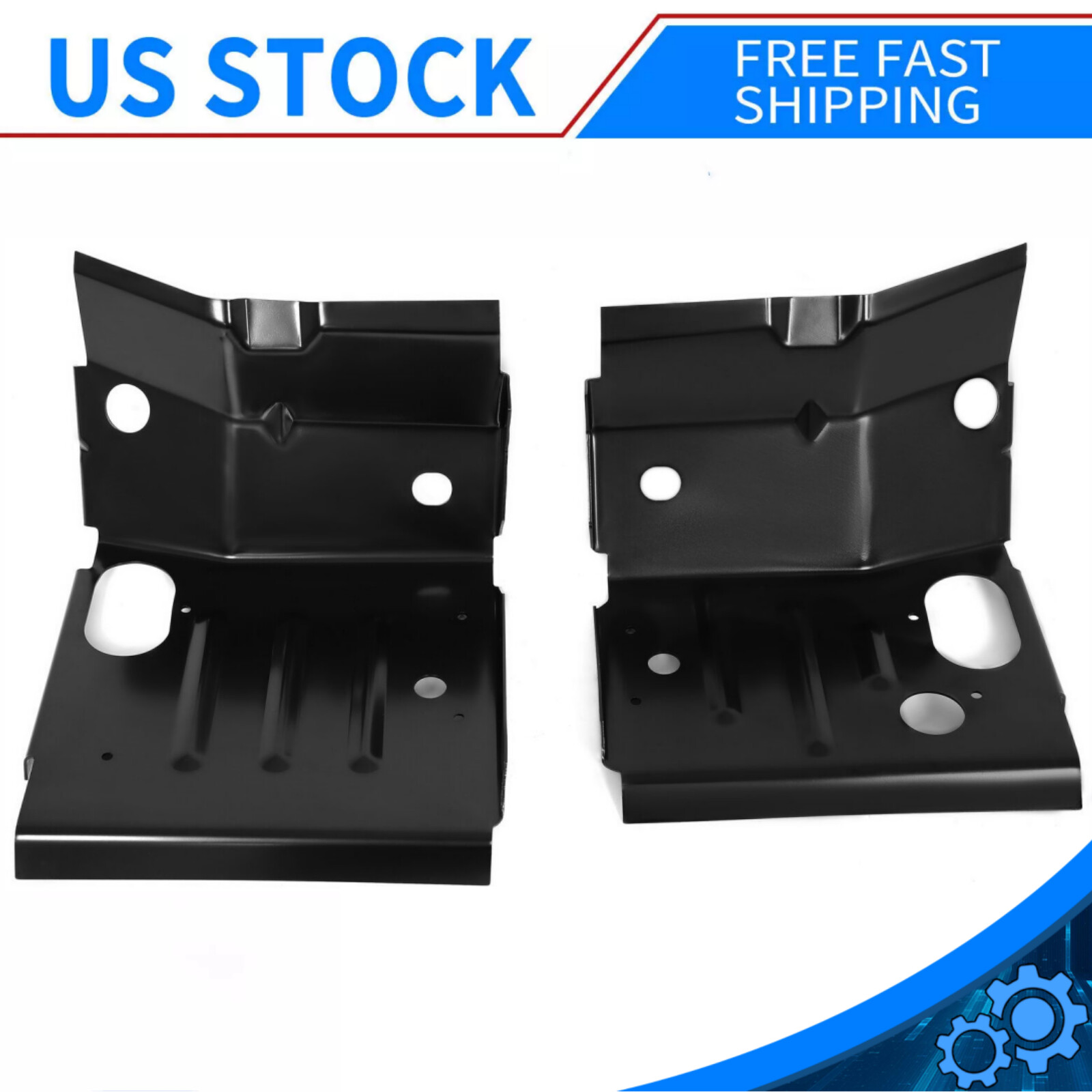 Front Cab Mount Floor Supports For 80-96 Ford F100 F150 F250 Pickup Bronco- PAIR