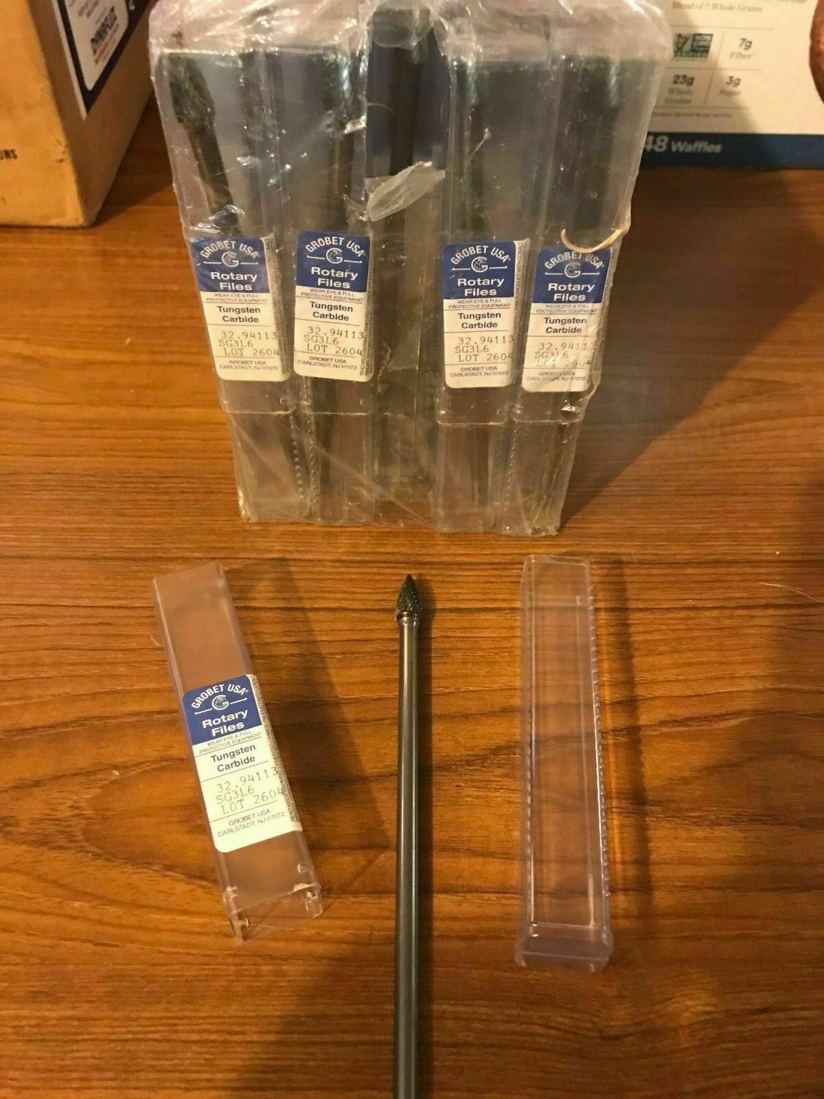 1 NEW GROBET Carbide Rotary File Long Burr SG3L6 Double Pointed Tree Shape-3/8"
