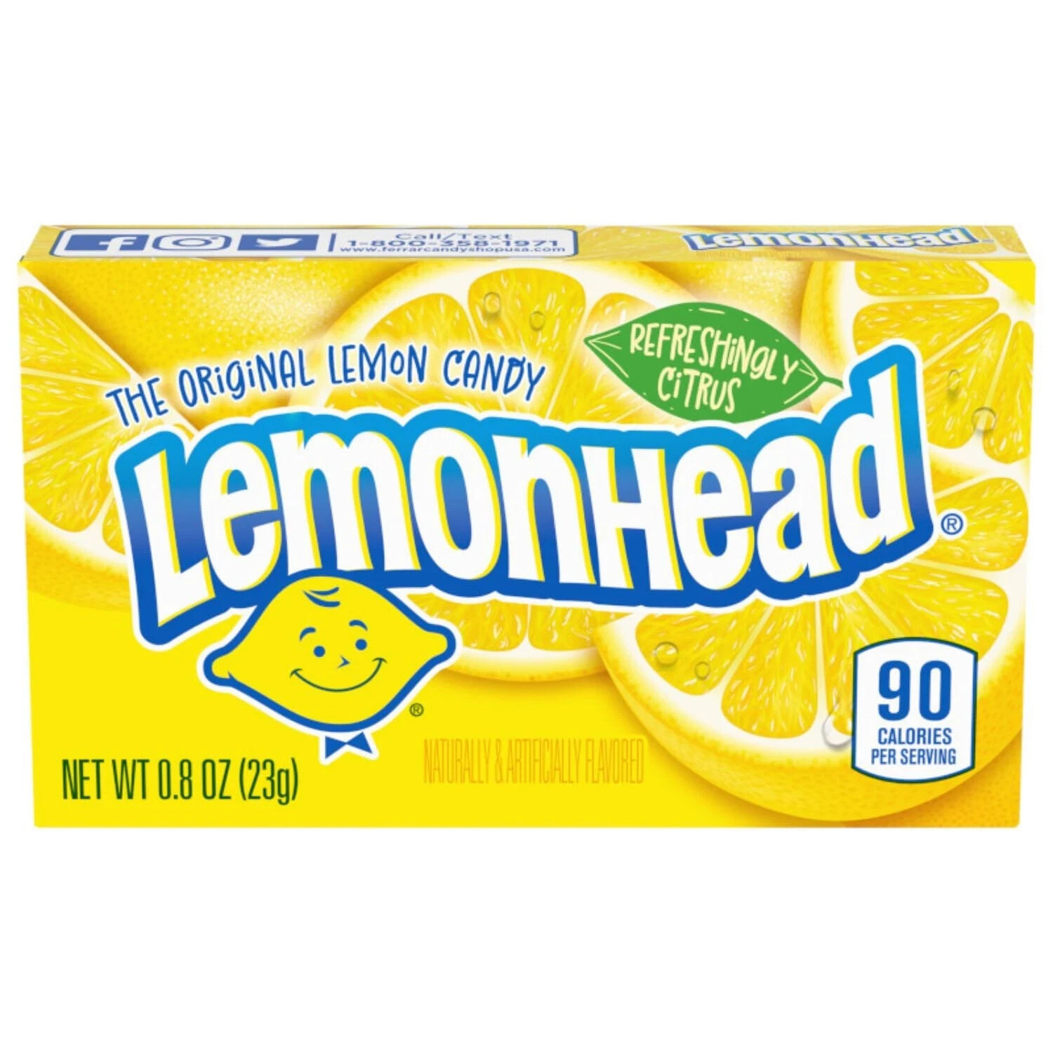 Lemonhead Candy 0.8 Ounce Box Pack of 24