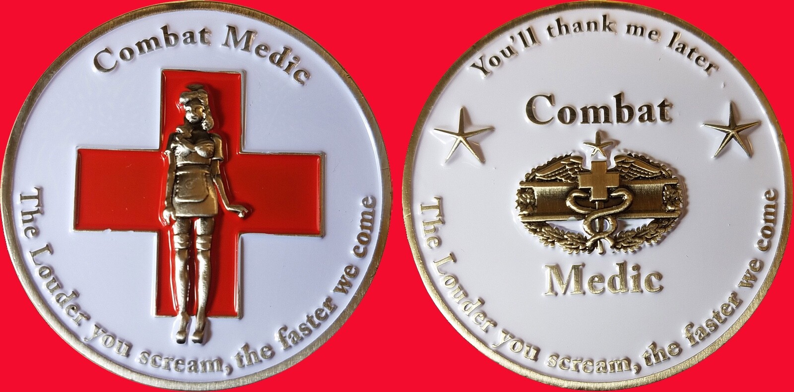 2" Combat Medic Badge Limited edition US Army challenge coin 23