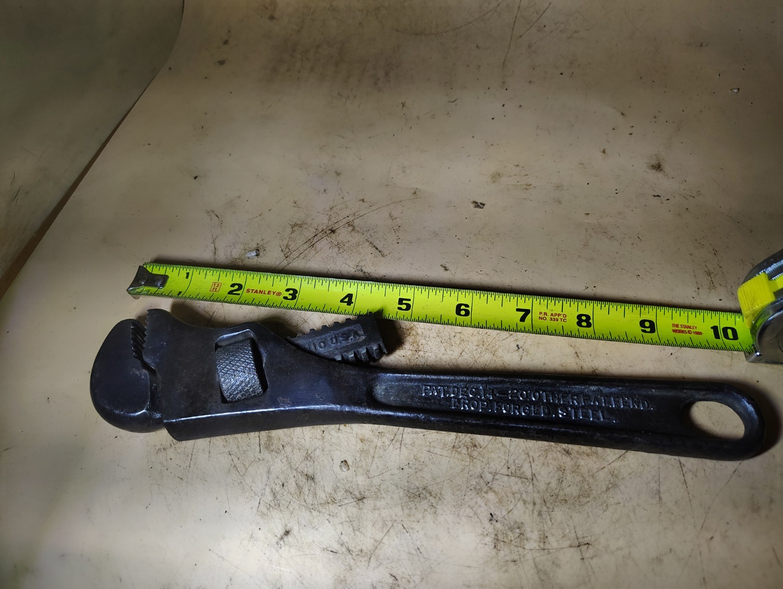 Vintage Lawson MFG cO. 10 " Offset Pipe Wrench Made Cleveland