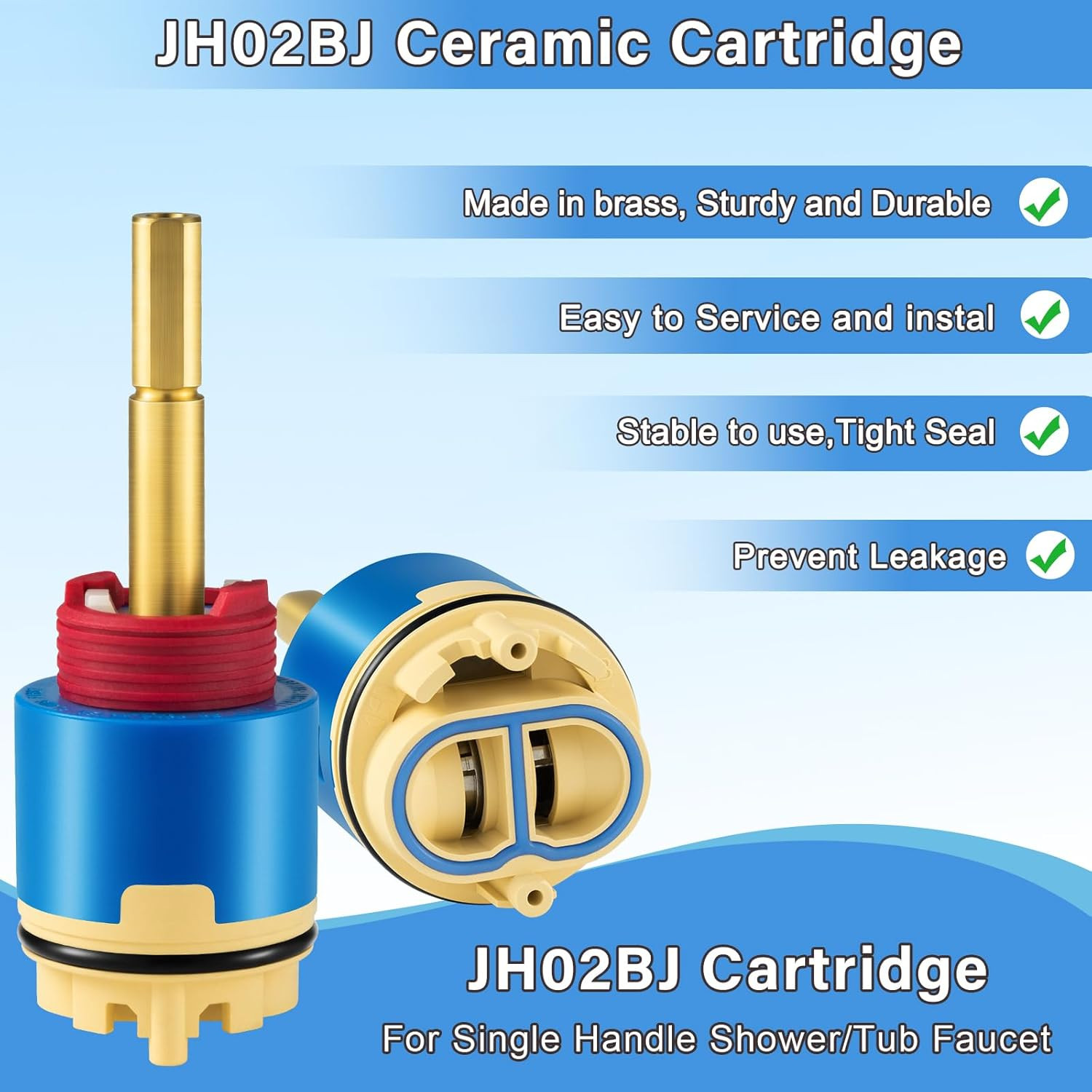 JH02BJ (HL-40) 4.25" Pressure Balance Ceramic Cartridge, Shower Cartridge Replac