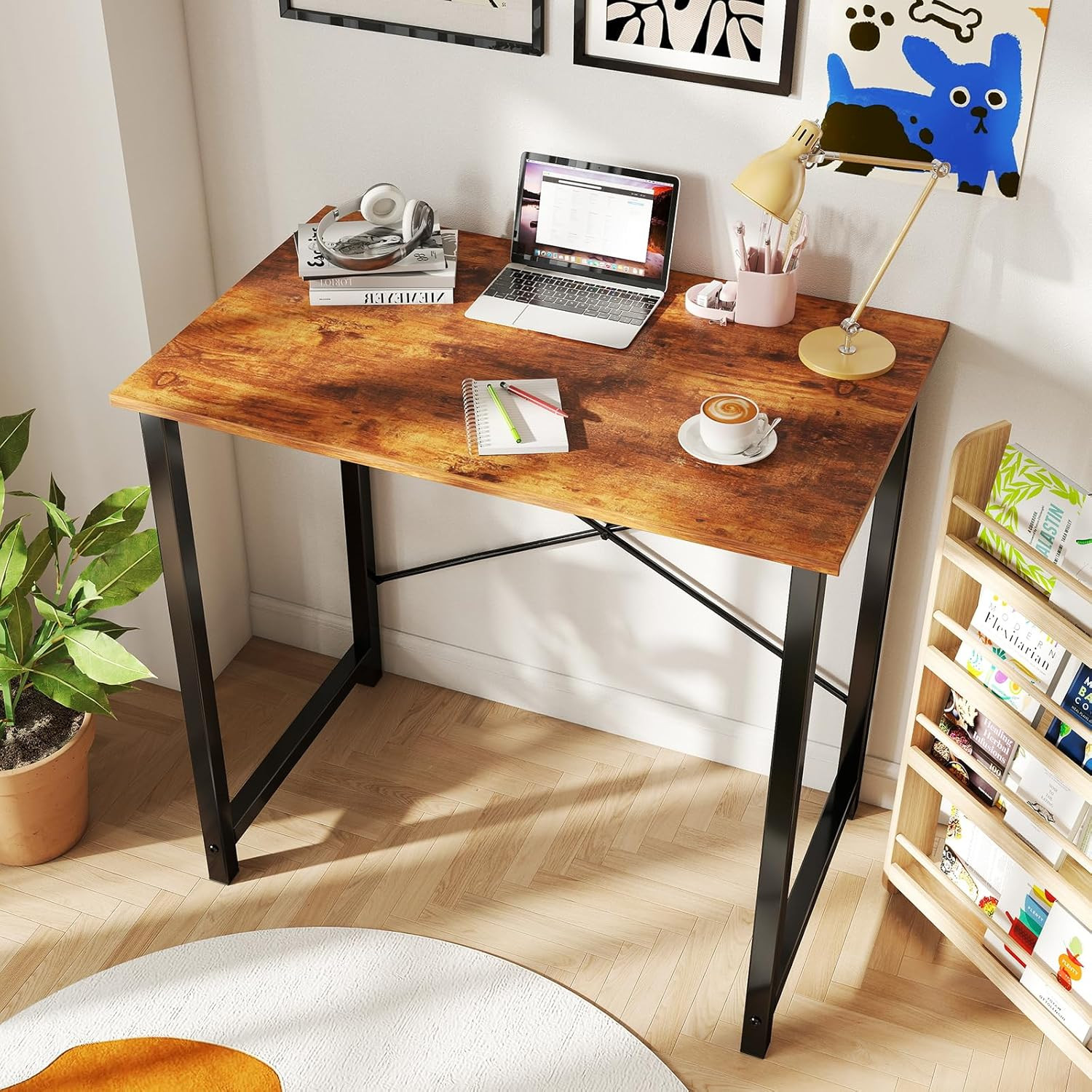 32 Inch Small Computer Desk for Home Office, Modern Study Writing Gaming Work Ta