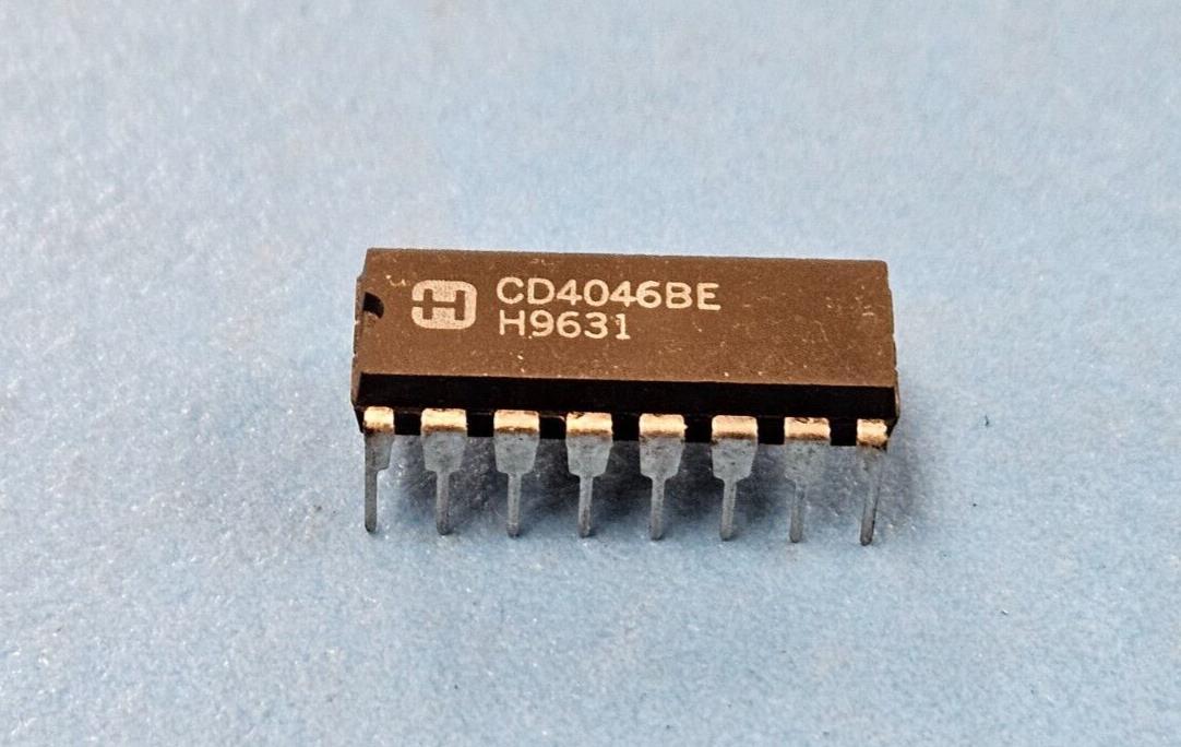 (10PCS) CD4046BE Harris Phase Locked Loop, CMOS, PDIP16