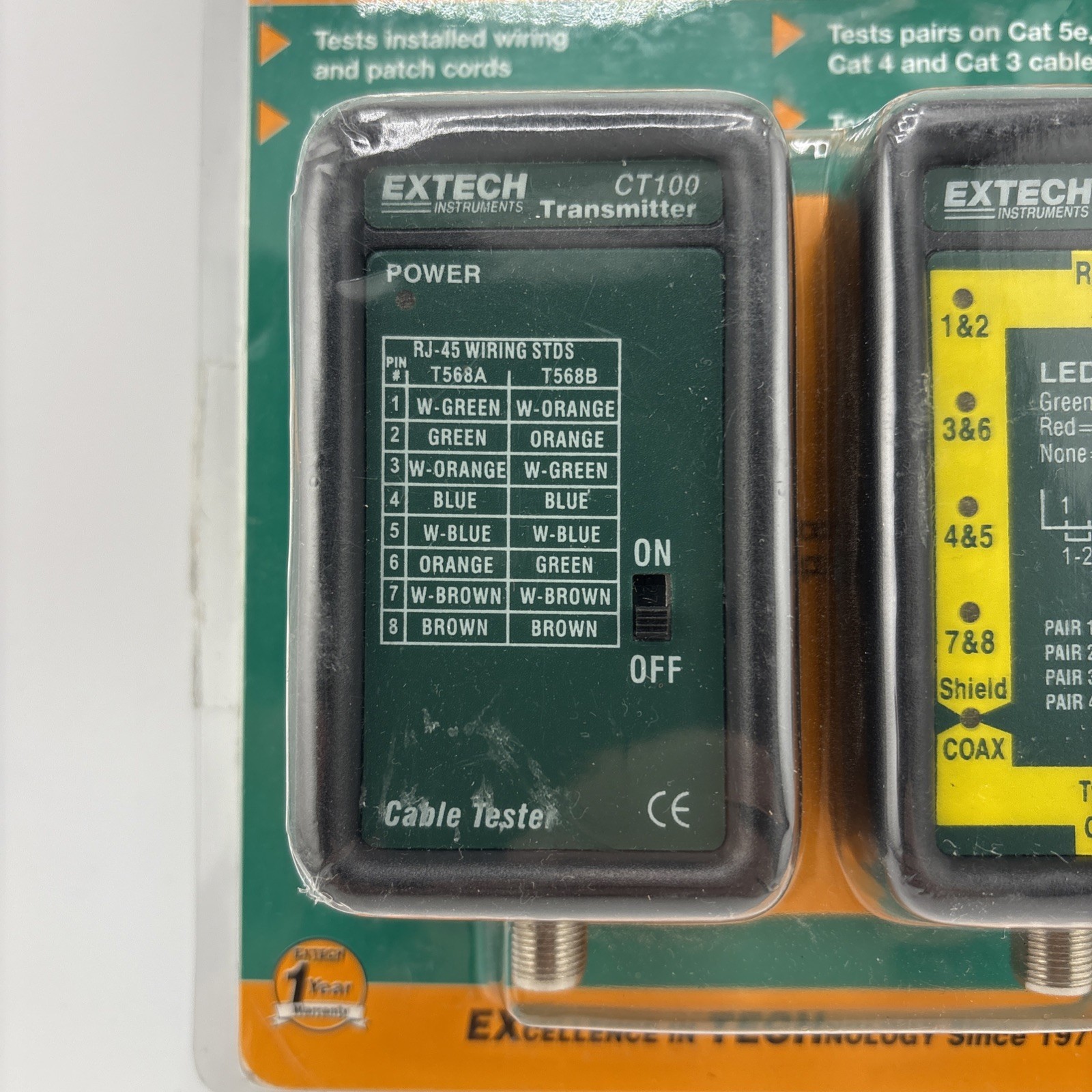 Extech CT100: Network Cable Tester EXTECH Cable Tester
