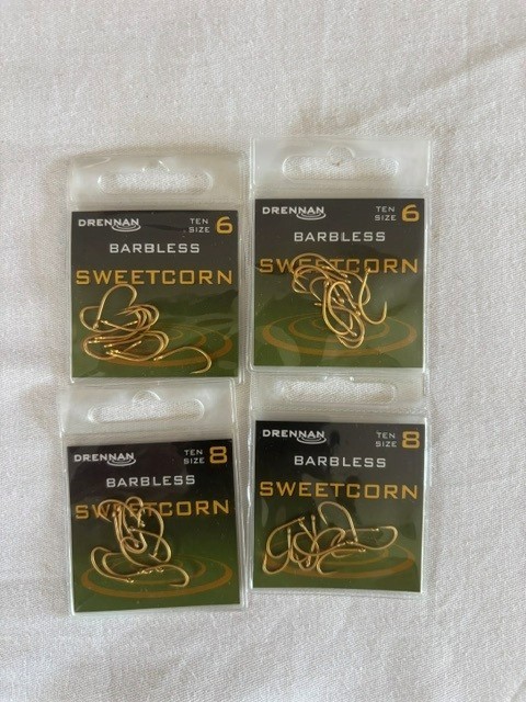 4 Packets of Drennan Sweetcorn  Hooks  D19