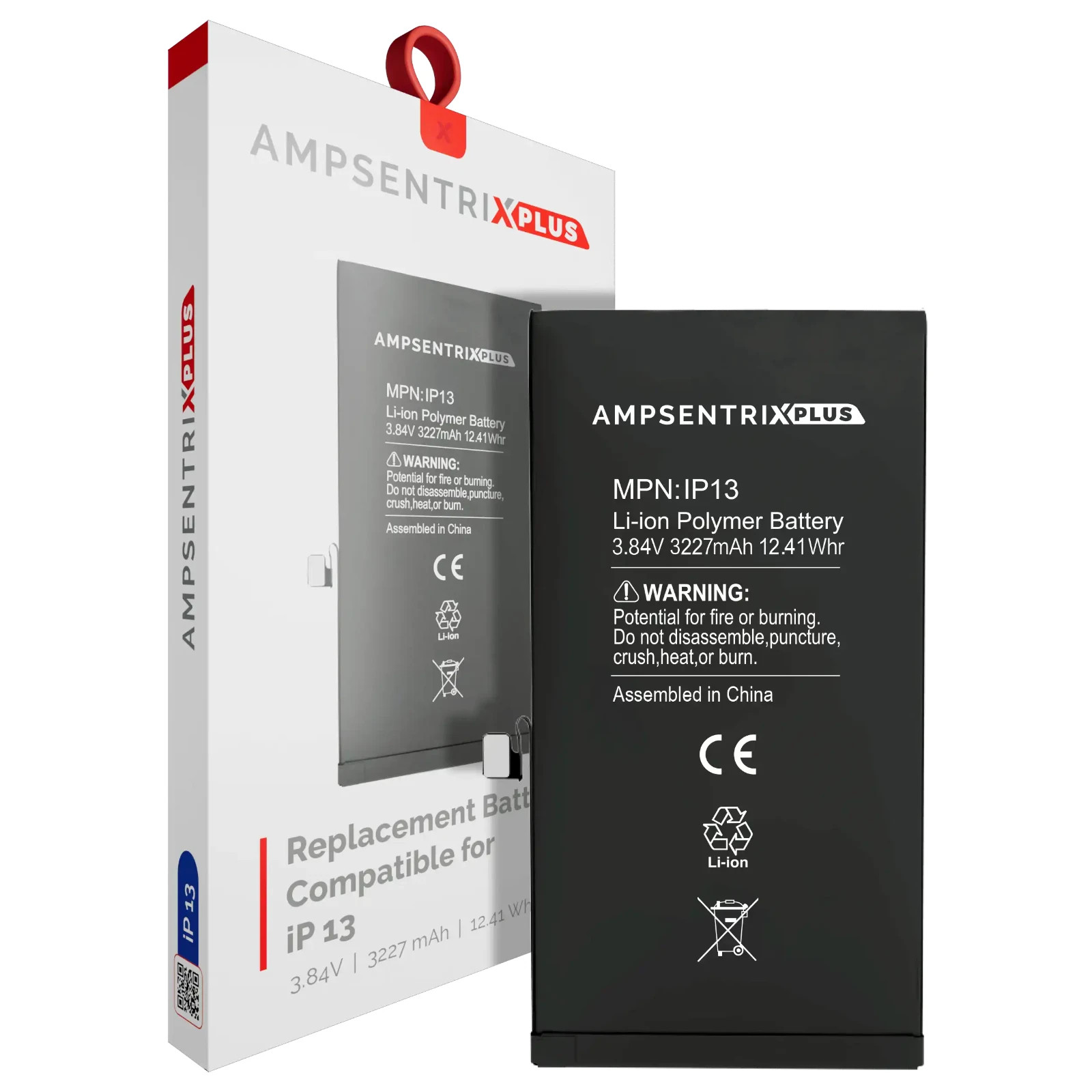 Original AmpSentrix Battery For i Phone 13/ 3227 mAh (No message) Diagnosable