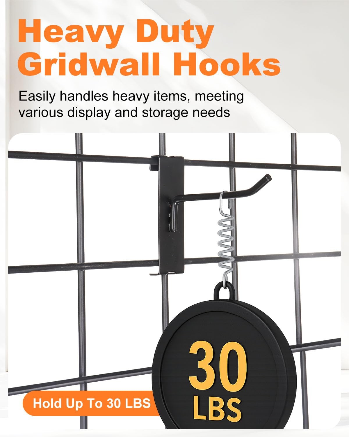 50 Pack Grid Wall Hooks, 4 Inch Heavy Duty Wire Grid Display Hooks, Gridwall ...