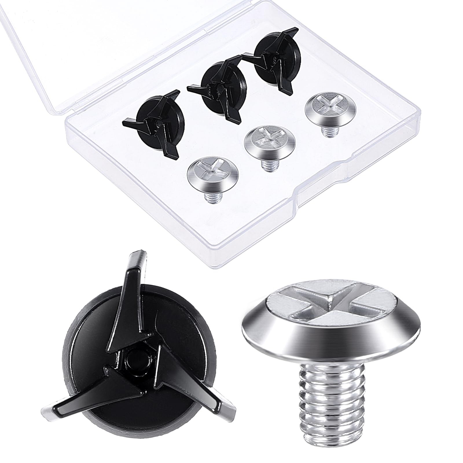 Ptwola 8 Pcs Motorcycle Helmet Visor Screw 0.87 in x 0.24 in, Silver