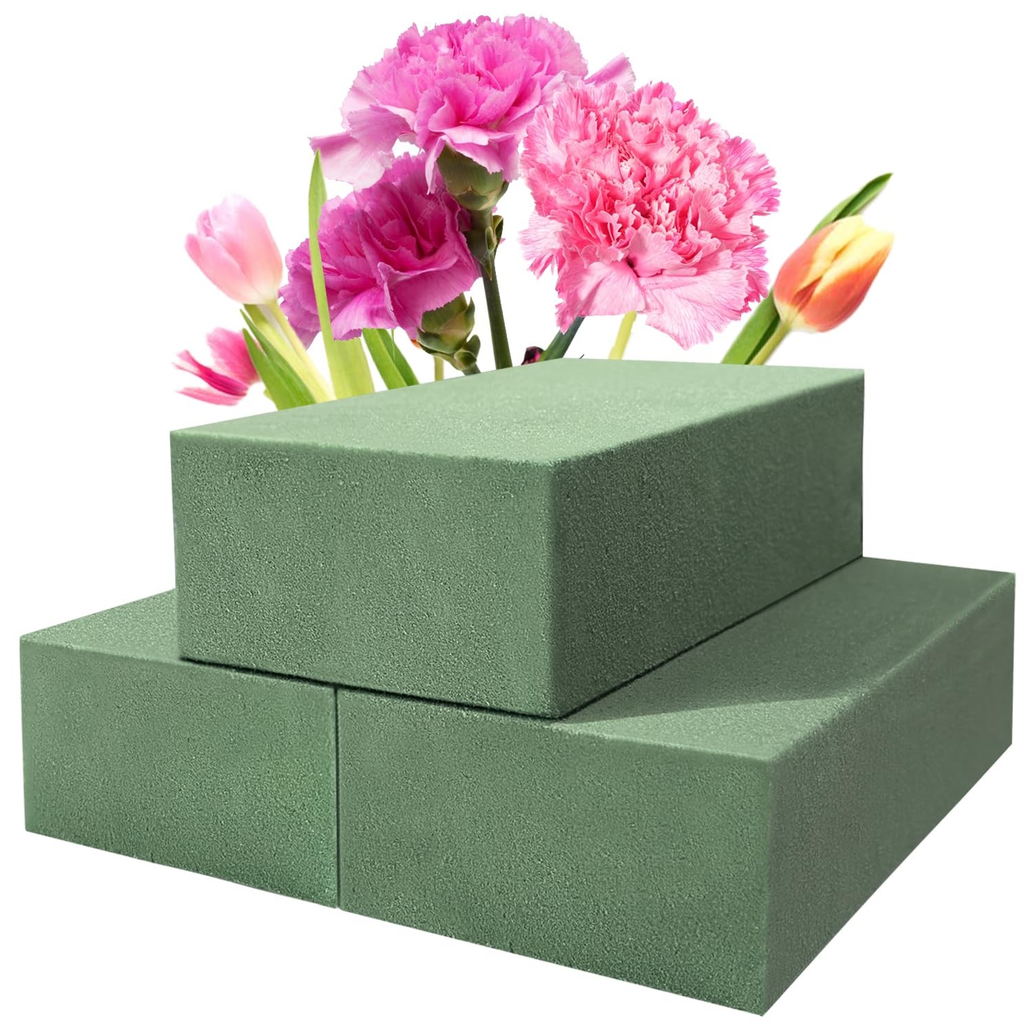 6 PCS Floral Foam Blocks 5.4x2.9x1.5 Inch Wet Dry Flower Arrangement Supplies