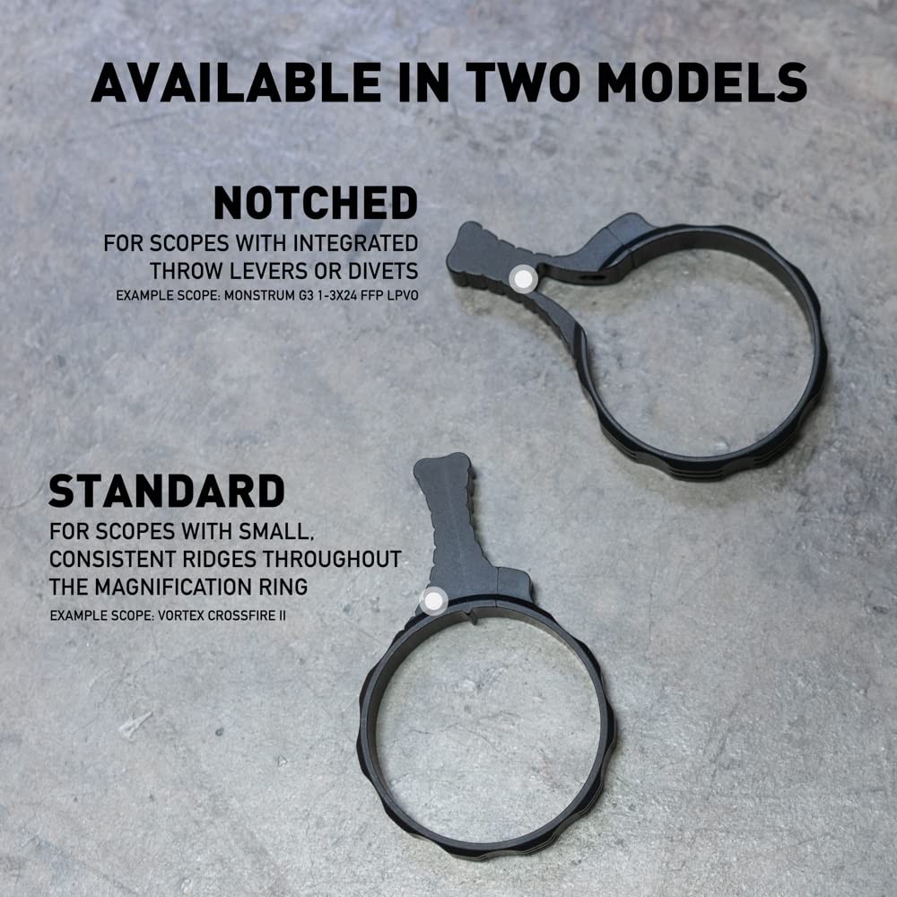 Monstrum Triton Scope Throw Lever | 46 mm Diameter | Standard Black