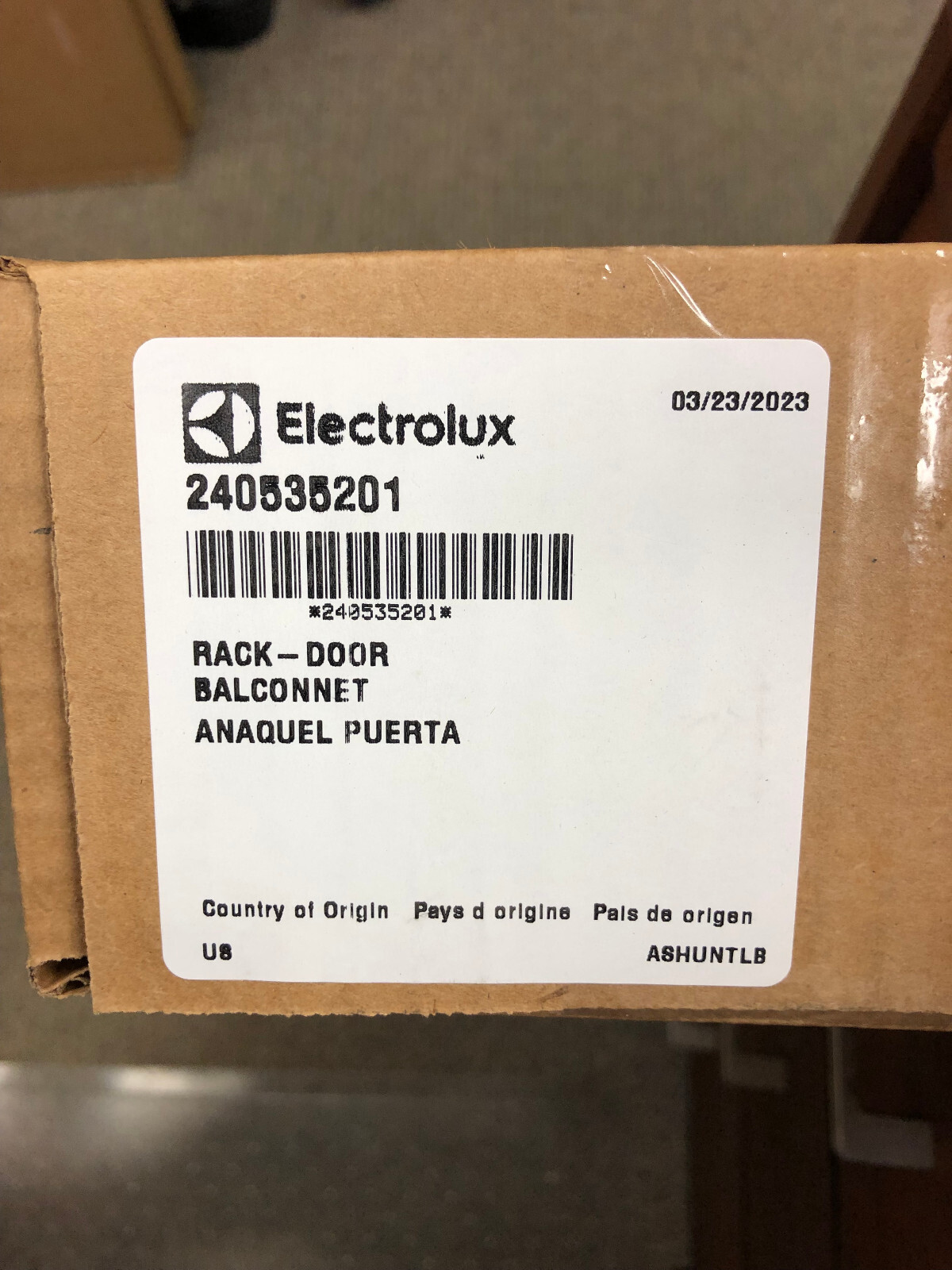 New Genuine OEM Electrolux Frigidaire 240535201 Rack, Door  -Made In USA-