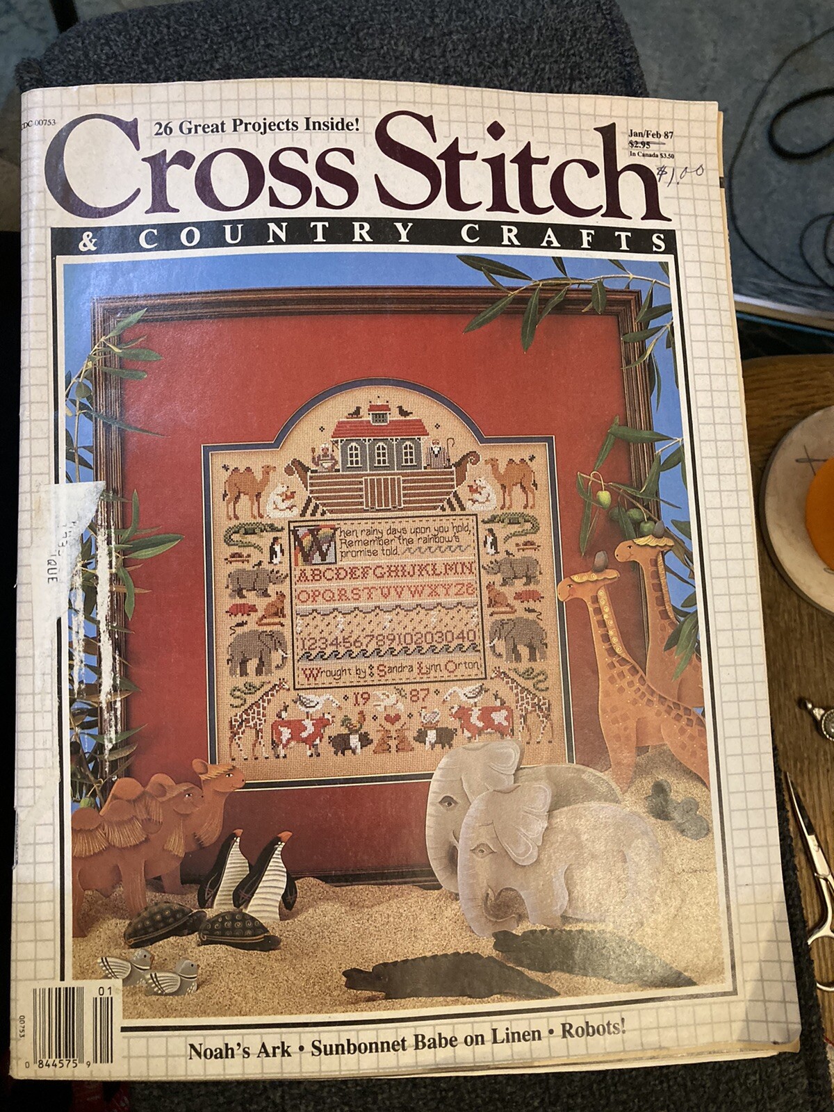 Cross Stitch & Country Crafts Jan/Feb 87 Good (See photos)