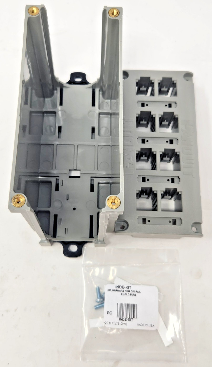 Panduit Mini-Com 8-port DIN Rail Copper Patch Panel, Part # CDPP8RG