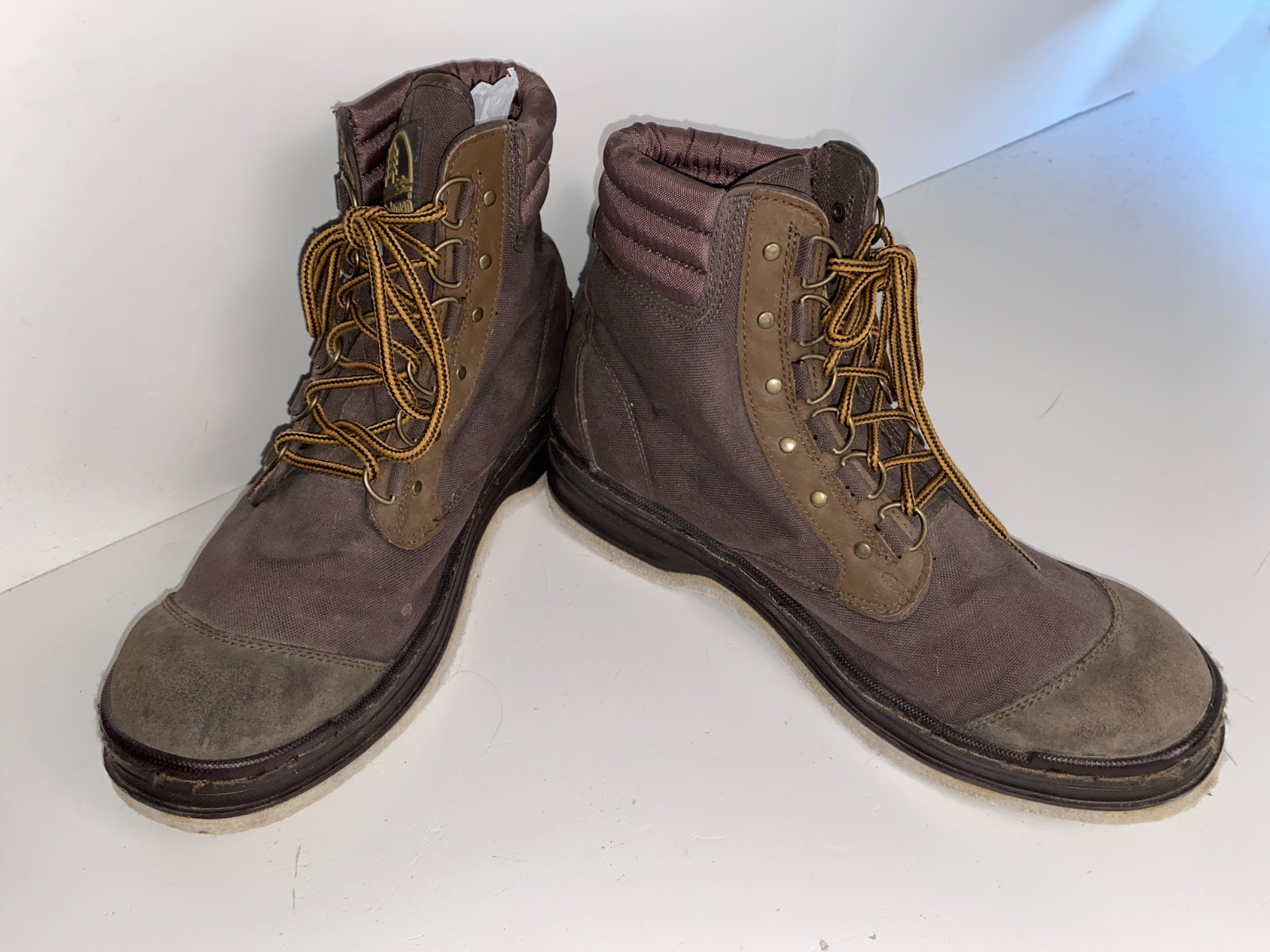 VTG Hodgman Boots M's 14 Lakestream Fly Fishing Canvas Felt Bottoms Fight Club
