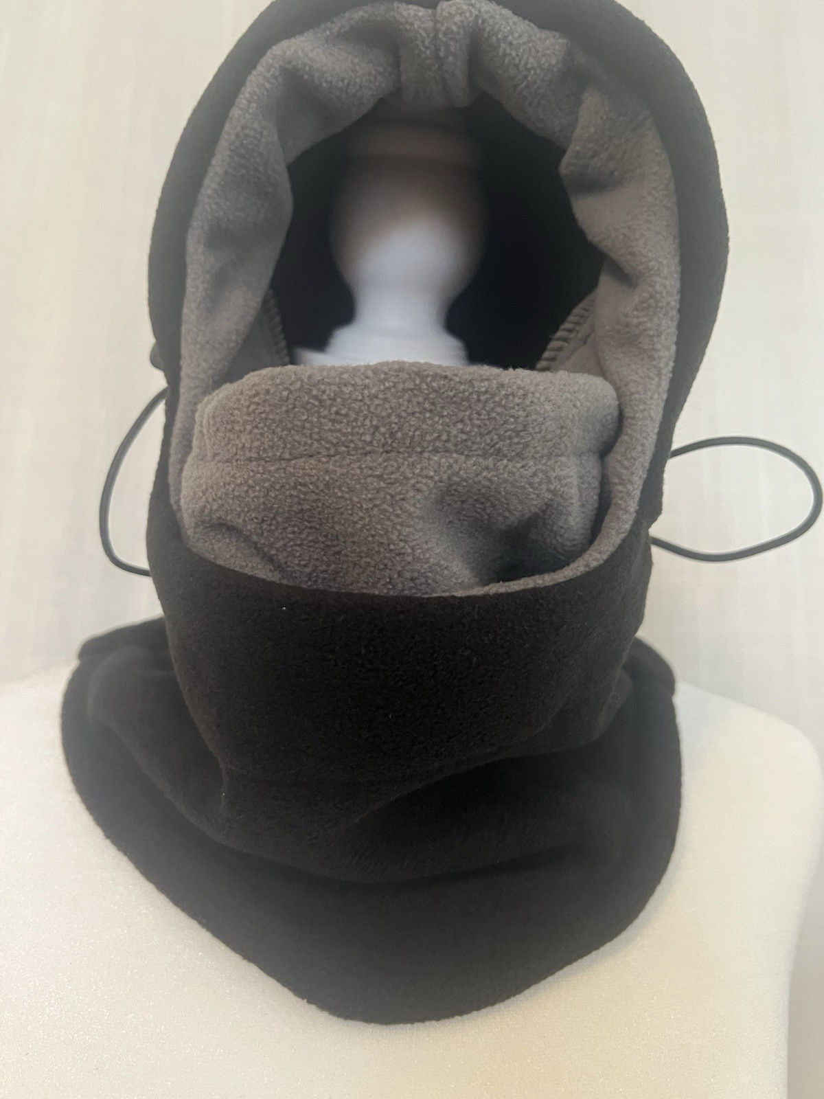 Outdoor Cap Balaclava/Hood/ Ski Face Mask Fleece Black Adjustable Hat Adult Uni