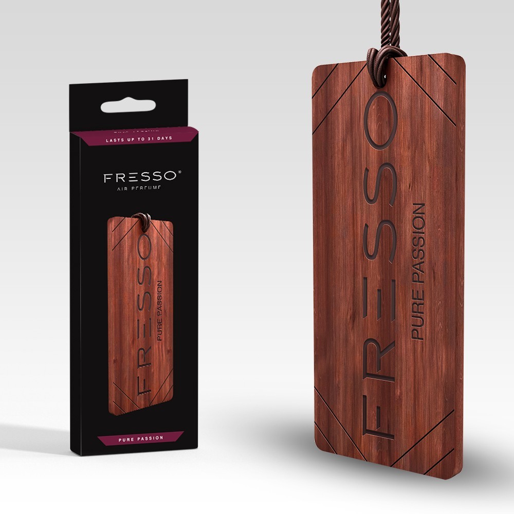 Fresso Wooden Car Air Freshener - PURE PASSION