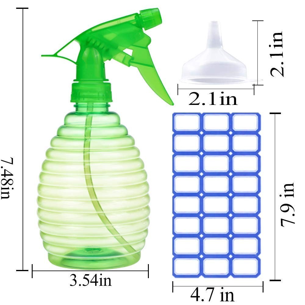 Versatile 16 Oz Mist/Stream Spray Bottles - BPA Free, 3-Pack Cleaning Solutions