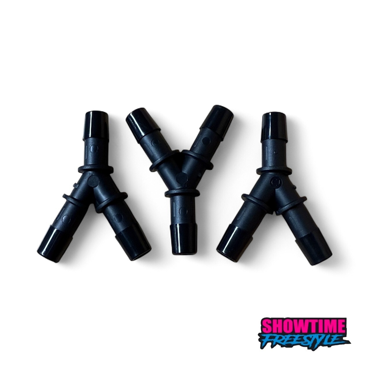 (3) 1/2" Hose-Barb Y WYE Connector Fitting Black Nylon HHO Air Fuel 3-Way Split