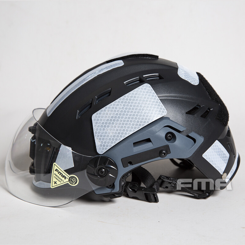 FMA Tactical Rescue Helmet Fire Safety Emergency Fireproof ABS Red Adjustable