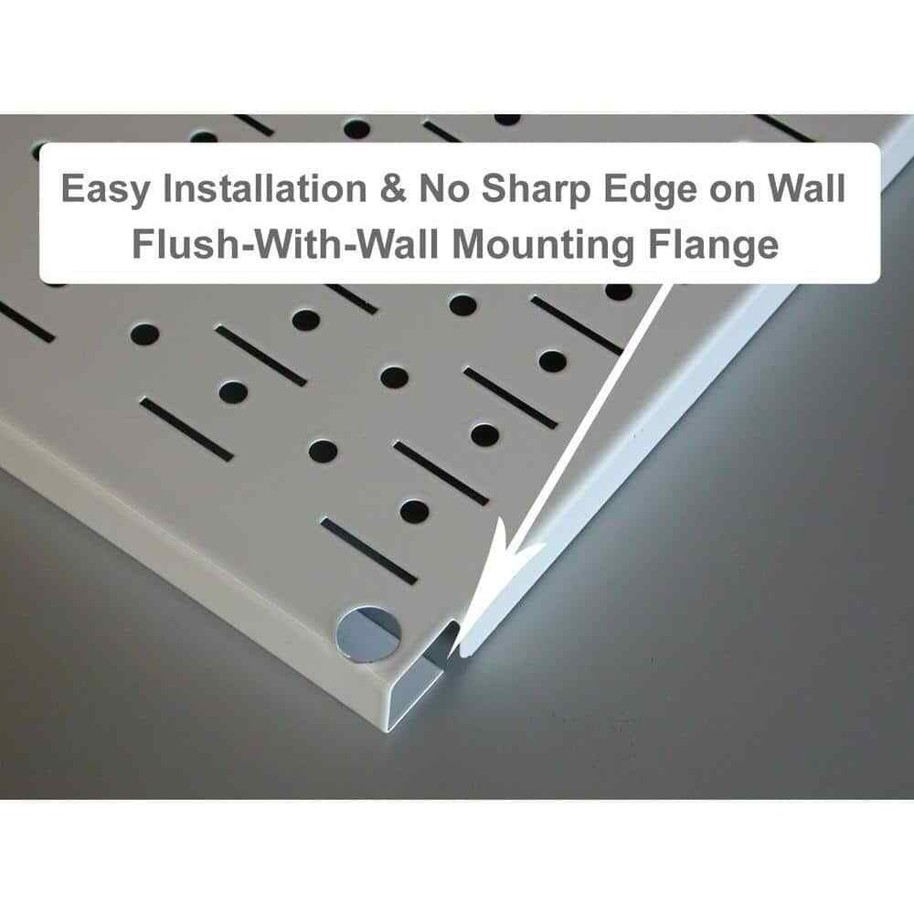 Metal Wall Pegboard Peg Board Panel Organizer Shelf Display Tools Garage 2 Pack