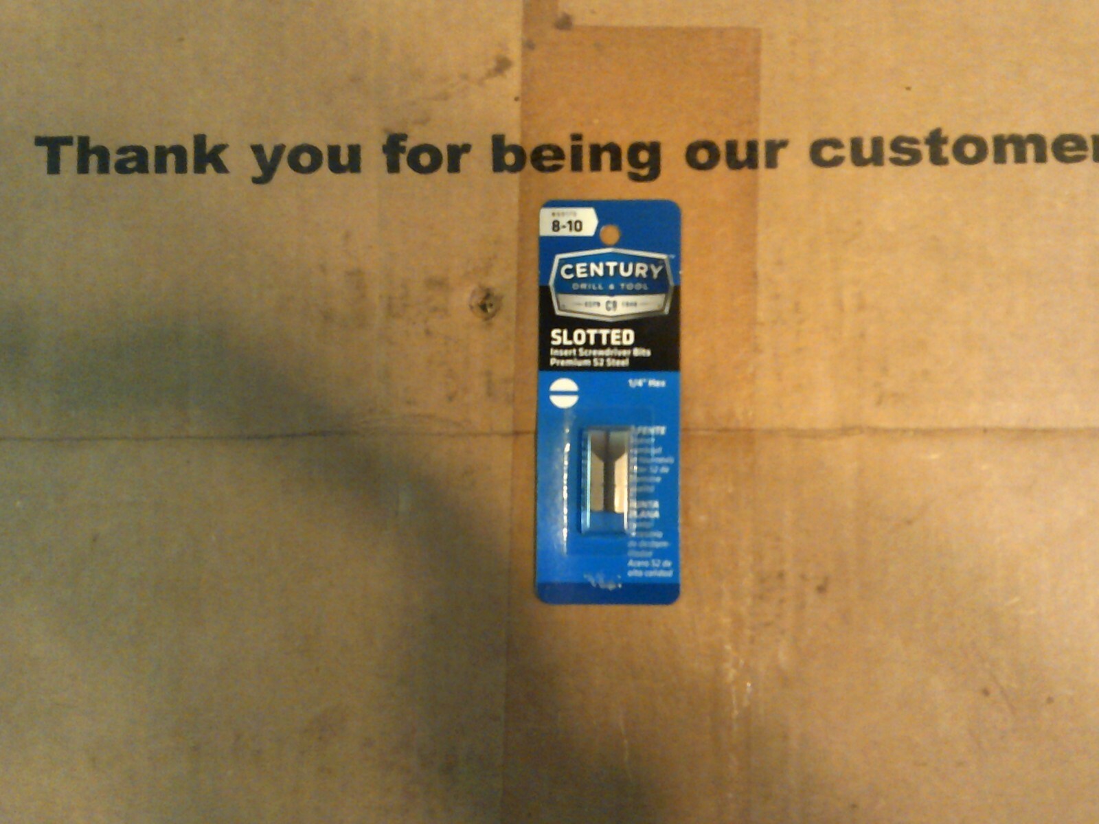 1 Package of Century Drill & Tool Part # 69170 Slotted # 8-10 Screwdriver bit