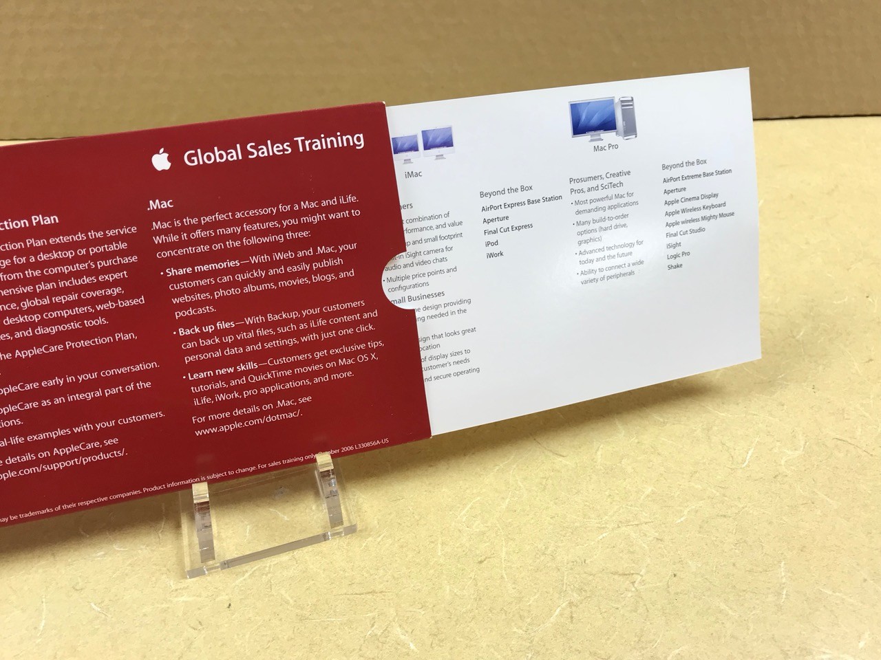 APPLE INTERNAL _VERY RARE _ Apple Computer Macintosh Global Sales Training Card