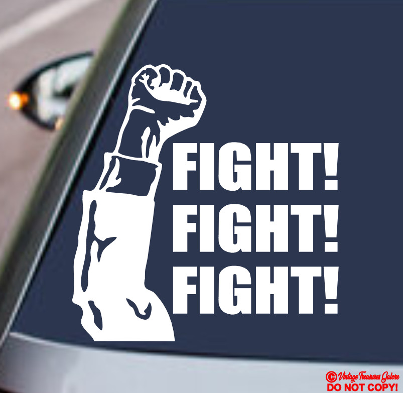 PRESIDENT DONALD TRUMP RAISED FIST FIGHT Vinyl Decal Sticker Car 2024 YOU MISSED