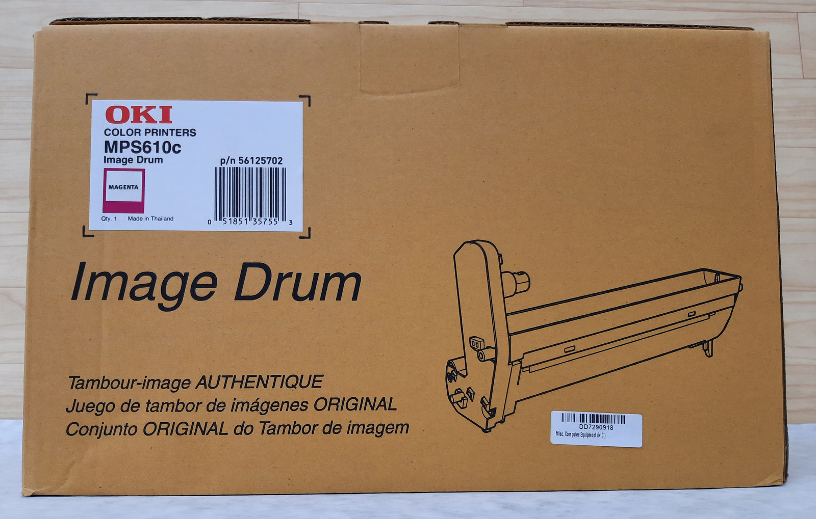 OKI Image Drum Magenta For MPS610c P/N 56125702