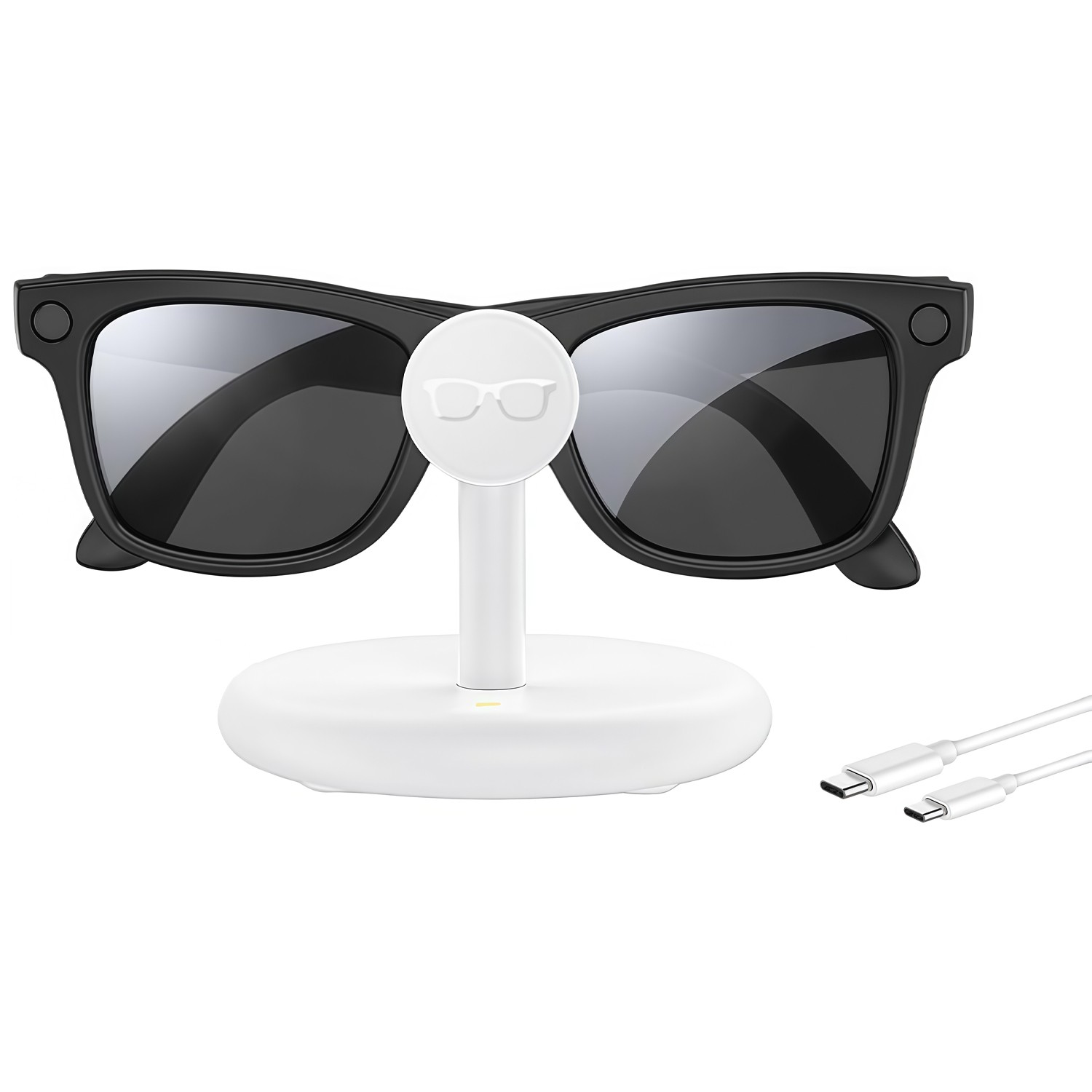 Charging Dock for Ray-Ban Meta Smart Glasses Portable Charging Stand with LED
