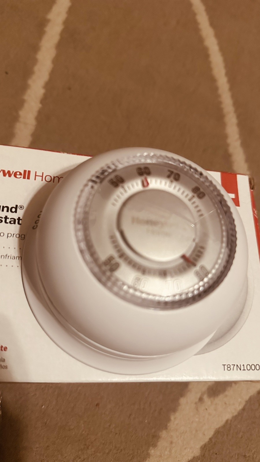 Honeywell The Round T87N1000 Thermostat Open Box