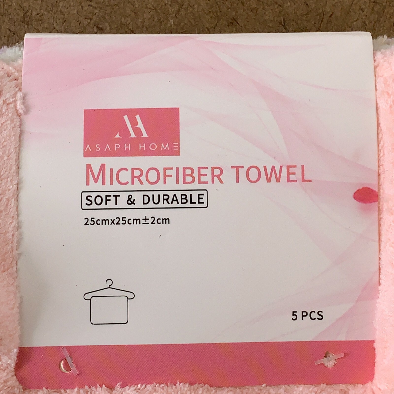 Asaph Home Multicolor Soft & Durable Microfiber Cleaning Cloths 5 Pack NWT