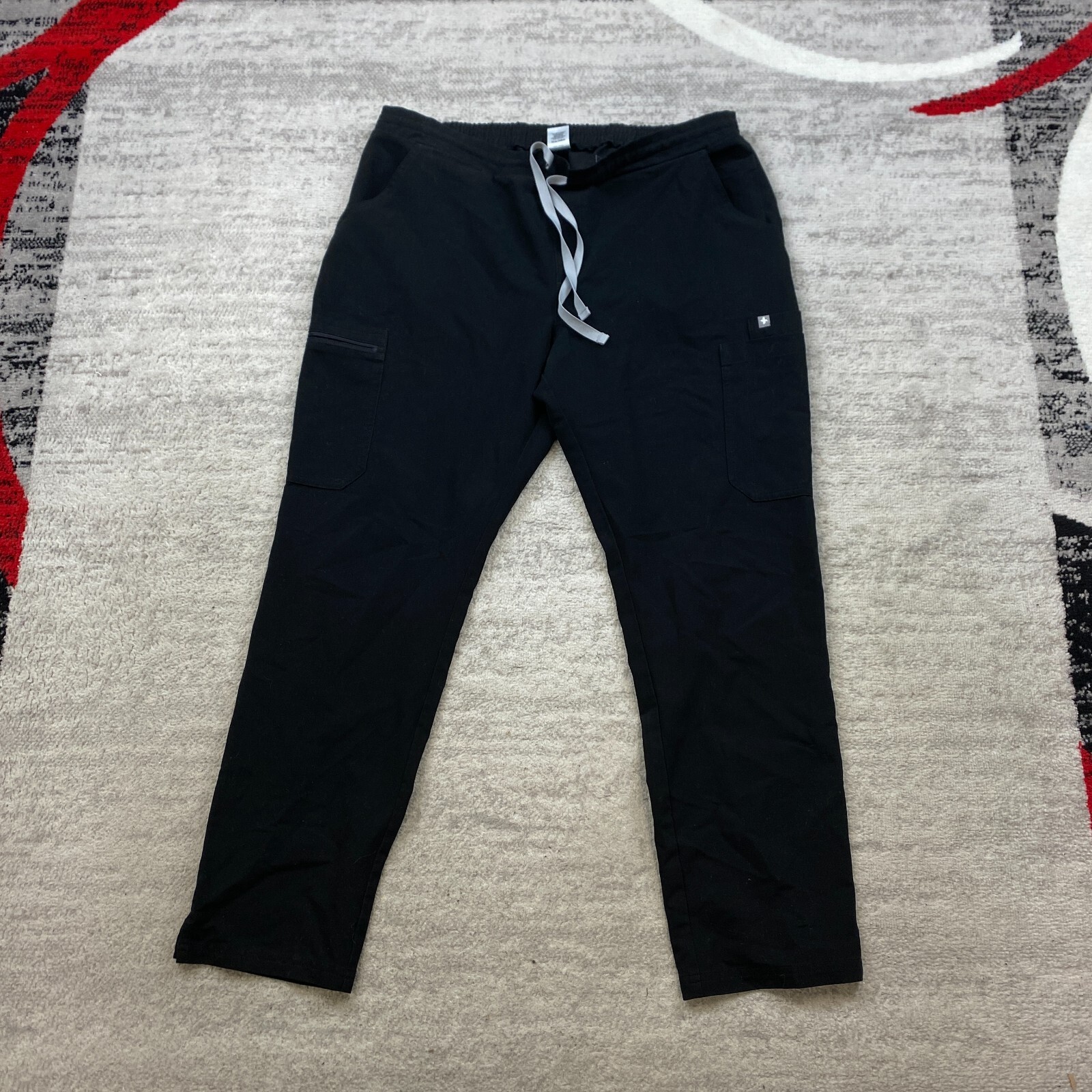 Figs Scrubs Yola Skinny Technical Pants Ladies Large Black Medic Womens 36x30