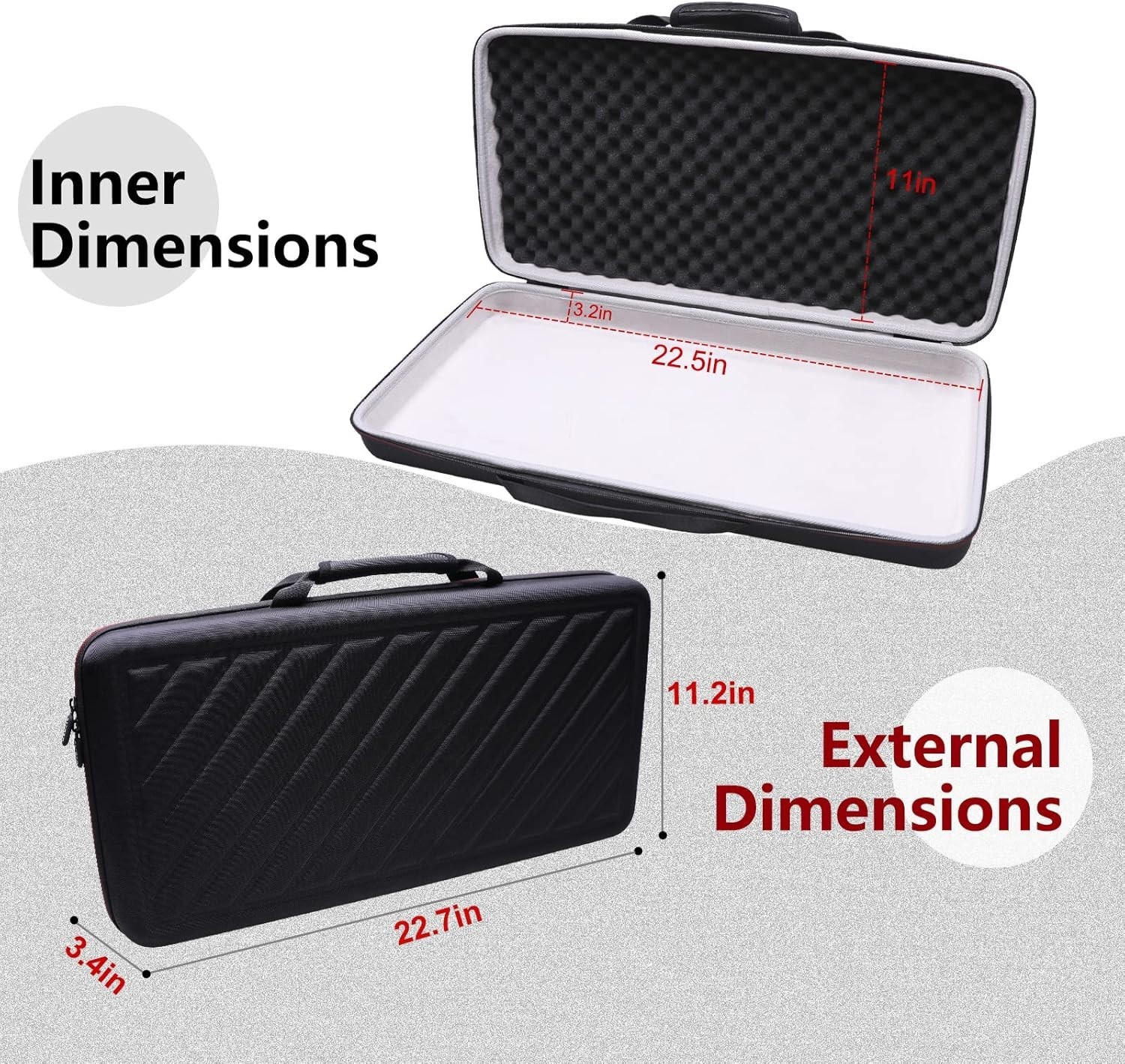 Hard Case for Pioneer DJ Controller DDJ- - Protective Bag