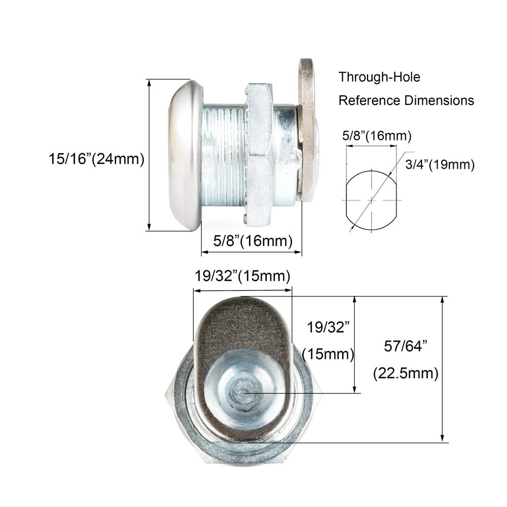 Dilidou Truck Toolbox Lock, 2 Pack Keyed Alike Lock Silver
