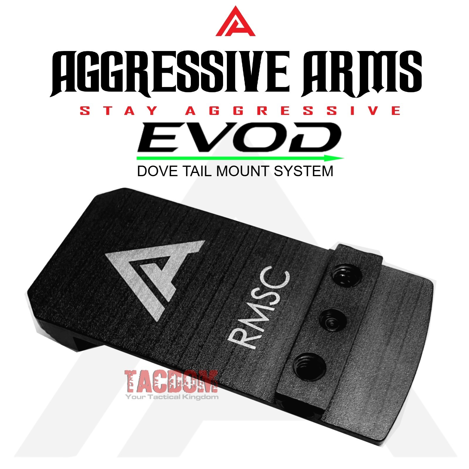 AGGRESSIVE ARMS EVOD DOVE MOUNT SYSTEM for GLOCK RMSc Slide Sight OPTICS Adapter