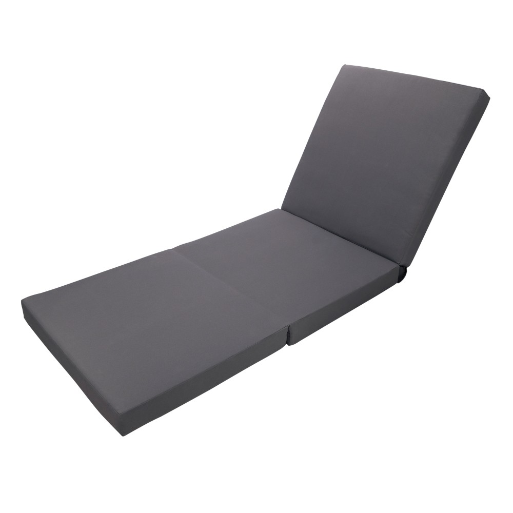 Lounge Chaise Set w/ Cushion, Acacia Wood, Adjustable, Outdoor