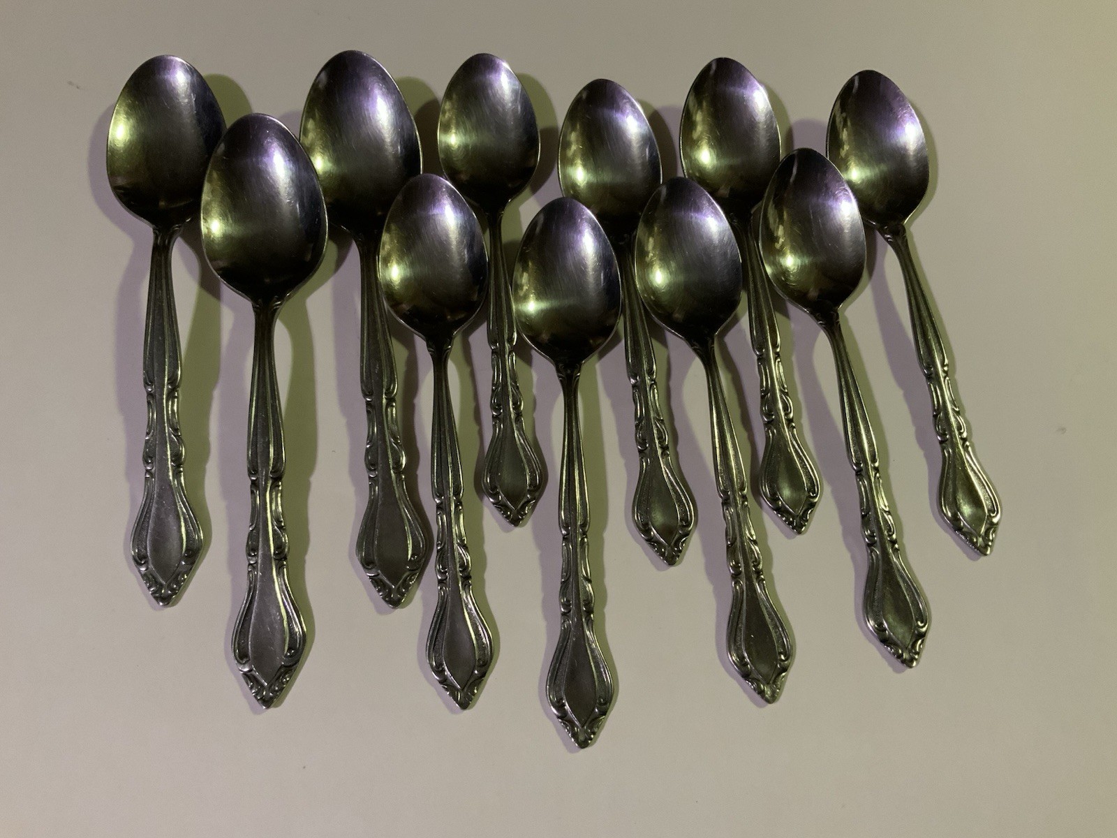 11 pc Spoon Lot Rogers AUBERGE Stanley Roberts Stainless KOREA Flatware