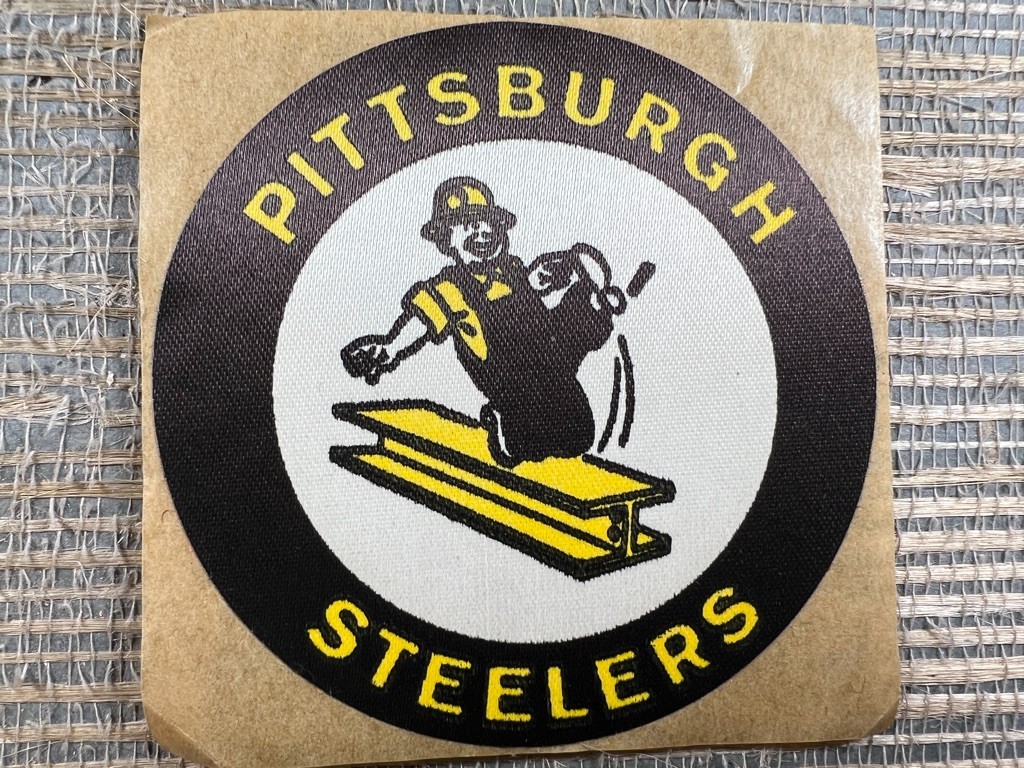 Vintage Pittsburgh Steelers Logo 3" NFL Avery Cloth Fabric Sticker Patch 1960s