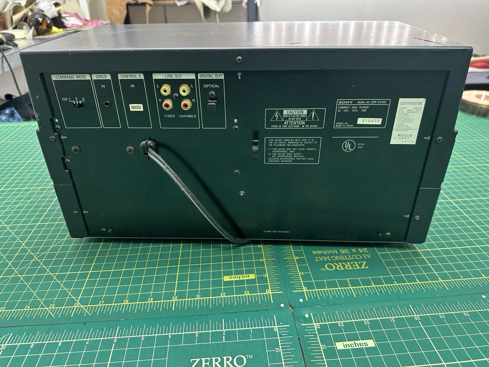 SONY JUKEBOX 100 CD Player CDP-CX100Cd