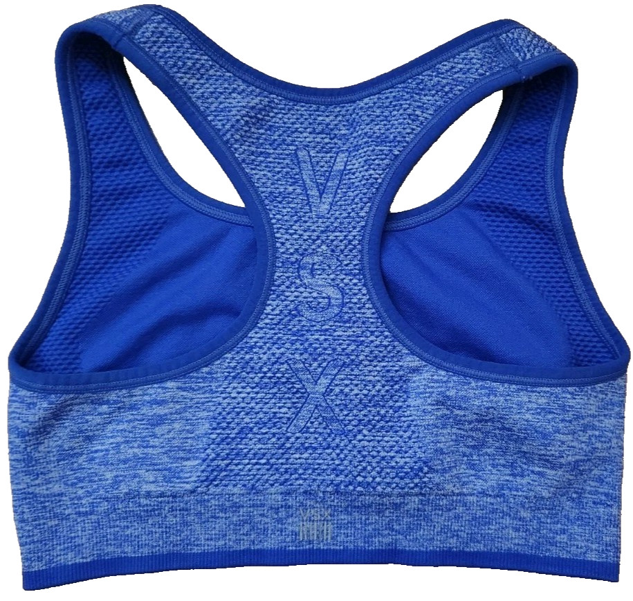 Victoria's Secret VSX Seamless Reversible sz XS Blue Soft Bra (EXCELLENT)