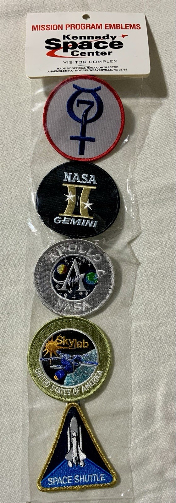 New NASA Kennedy A space Center  5 Patch Mission Program Set