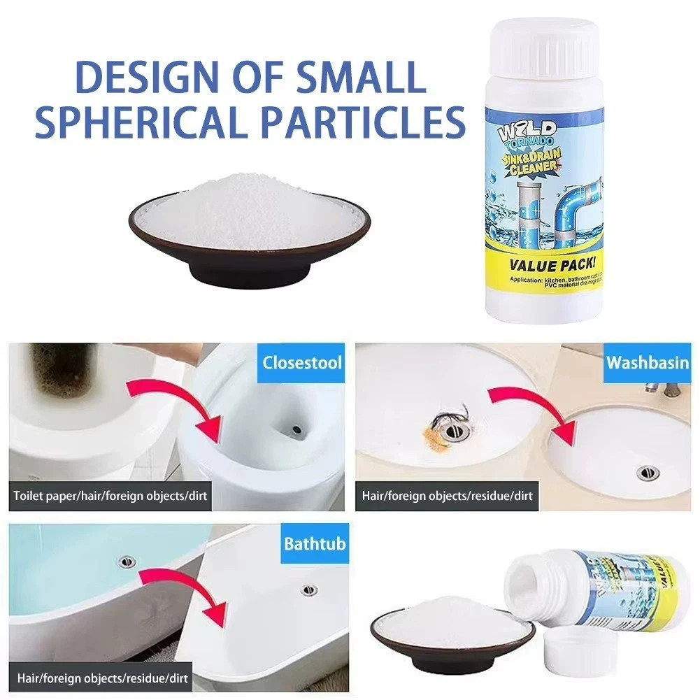 1~5x Wild Tornado Powerful Sink Drain Cleaner High Efficiency Clogging Cleaner