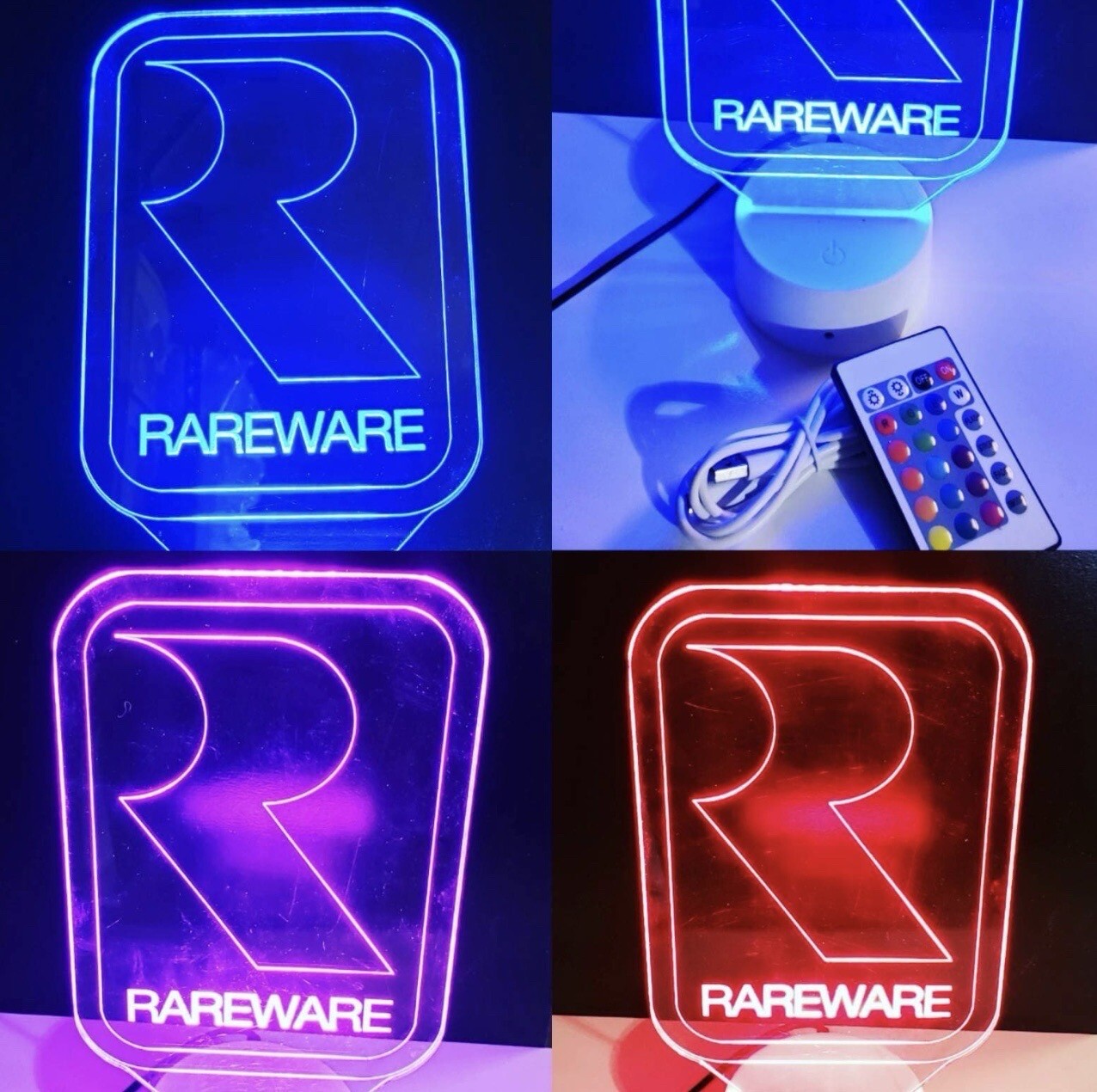 RAREWARE 3D LED Light 8 Colors With Remote (Show It Off) Rareware