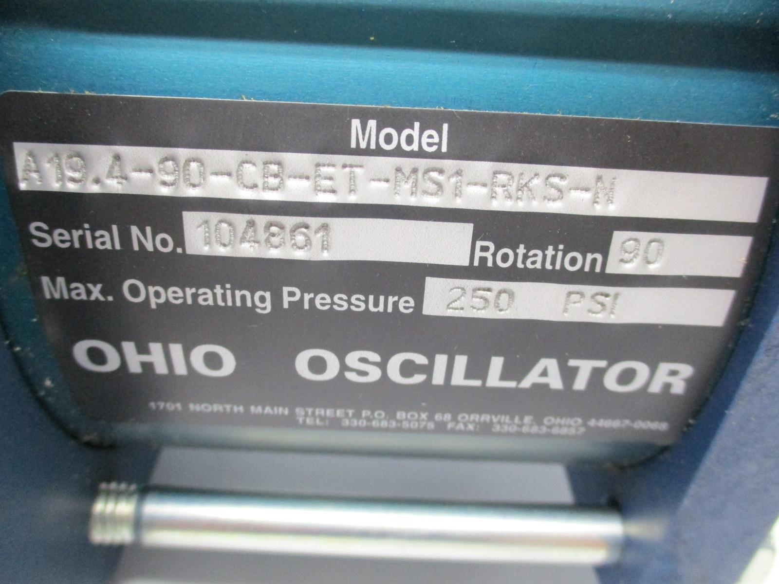 OHIO OSCILLATOR A19.4-90-CB-ET-MS1-RKS-N NSNP