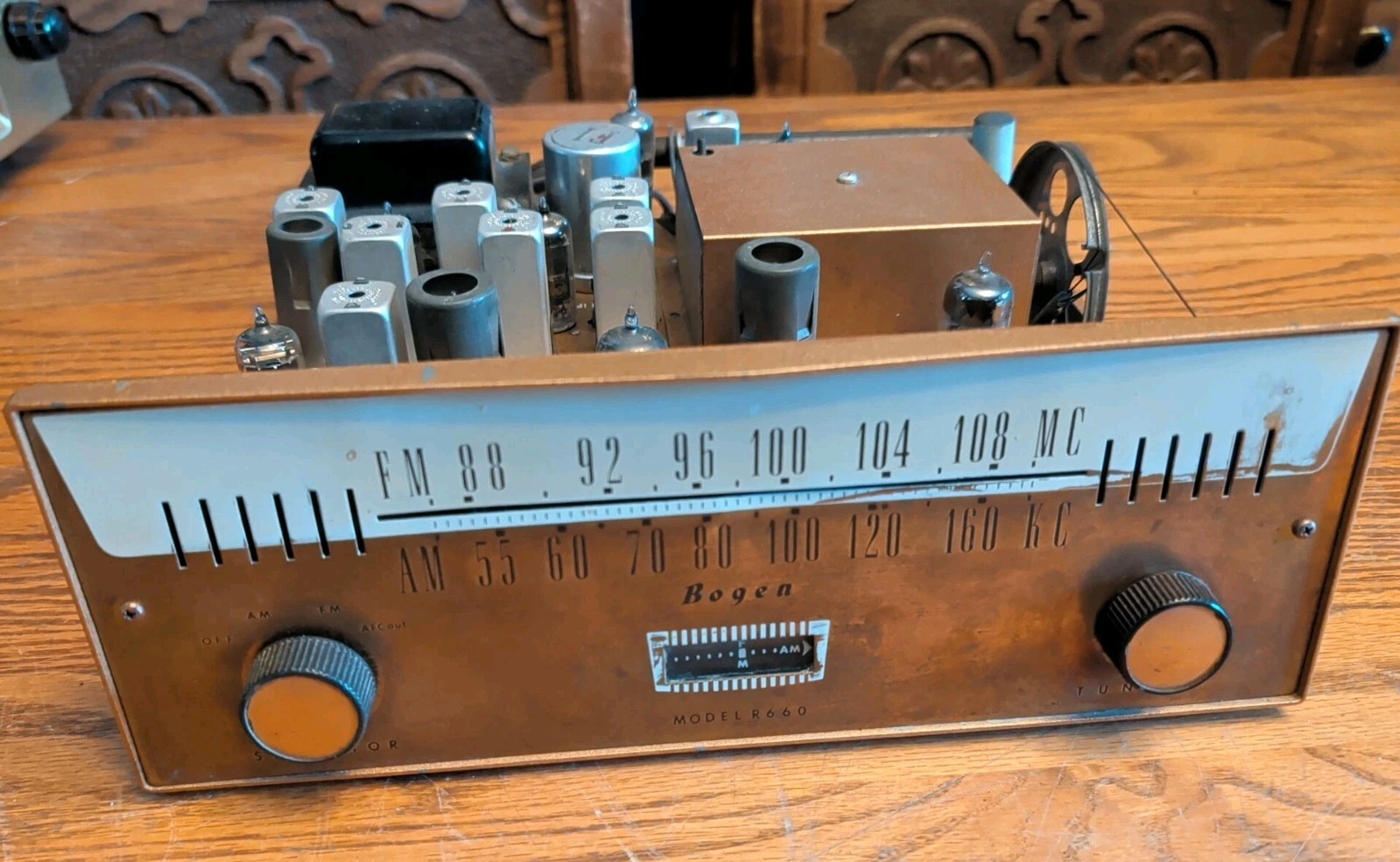 BOGEN MODEL R660 TUBE TUNER AMP AM FM RADIO VACUUM RARE AUDIOPHILE VTG TRANSFORM